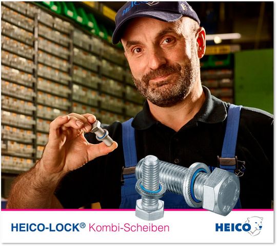 Flexibel. Schnell. Innovativ. - HEICO-LOCK® Kombi-Scheiben zur nachhaltigen Sicherung von Schraubenverbindungen (Bild:  HEICO)
