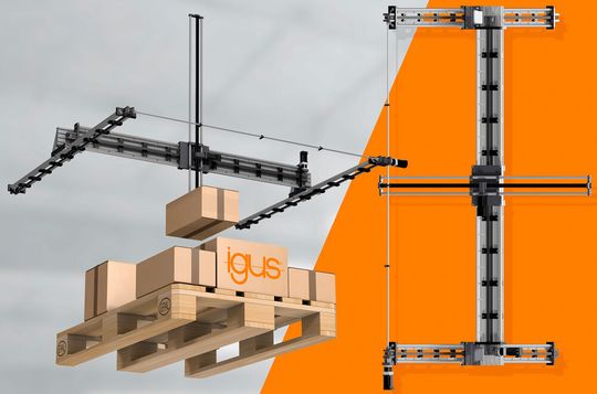 Der Igus-Roboter „drylin“ ist für die XXL-Automatisierung als Bausatz für 7.000 Euro inklusive Steuerung erhältlich. Er ließe sich einfach selbst nach dem Do-it-yourself-Prinzip aufbauen und programmieren. Er kann bis zu 10 Kilogramm schwere Produkte handeln. Der Igus-Roboter „drylin“ ist für die XXL-Automatisierung als Bausatz für 7.000 Euro inklusive Steuerung erhältlich. Er ließe sich einfach selbst nach dem Do-it-yourself-Prinzip aufbauen und programmieren. Er kann bis zu 10 Kilogramm schwere Produkte handeln.