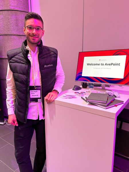 Fragen zu Avepoint beantwortete Christoph Wüst.  (Bild: Vogel IT-Medien)
