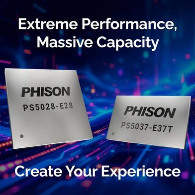 PCIe-5.0-SSD-Controller: Der stromhungrige E28 soll einen effizienten "kleinen Bruder"namens E37T bekommen. (Bild: Phison)