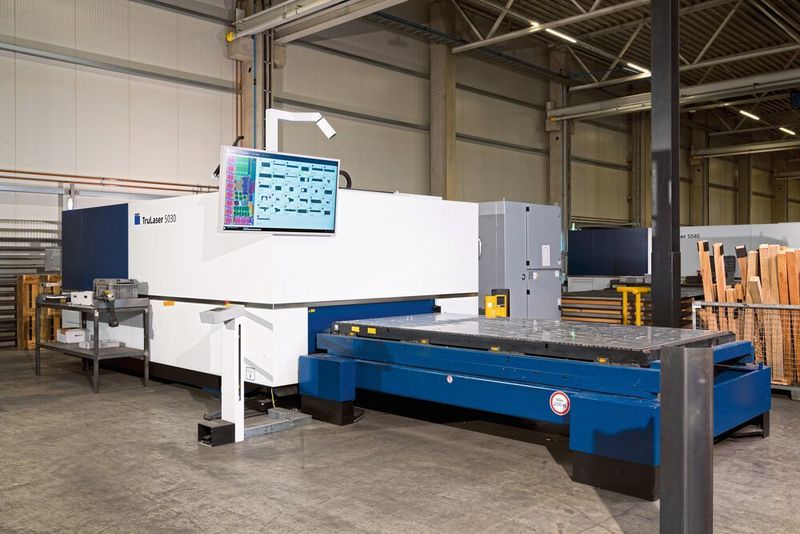 Im Testbetrieb wurde der Sorting Guide auf einer Tru Laser 5040 Fiber installiert. Inzwischen investierte Tobias Rolf in eine neue Tru Laser 5030 Fiber – wieder mit Sorting Guide. (Trumpf)