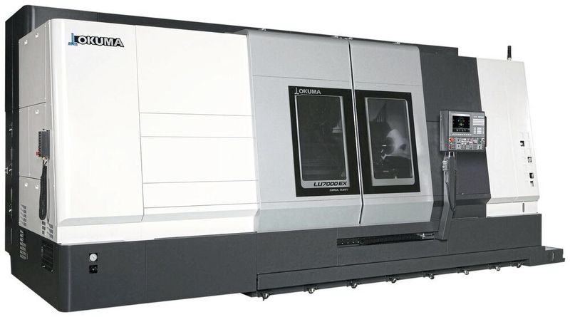 Anpassungsfähig und leistungsstark sowie voll auf Präzision getrimmt, ist die neu entwickelte Okuma-2-Sattel-Drehmaschine LU7000 EX. Deshalb eignet sie sich besonders für die Anforderungen der Öl- und Gasindustrie. (Okuma)