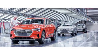 Volkswagen is completely converting its Zwickau plant, which will in future exclusively produce electric vehicles. What strategies do other automobile manufacturers pursue in their plants? (Source: Audi)