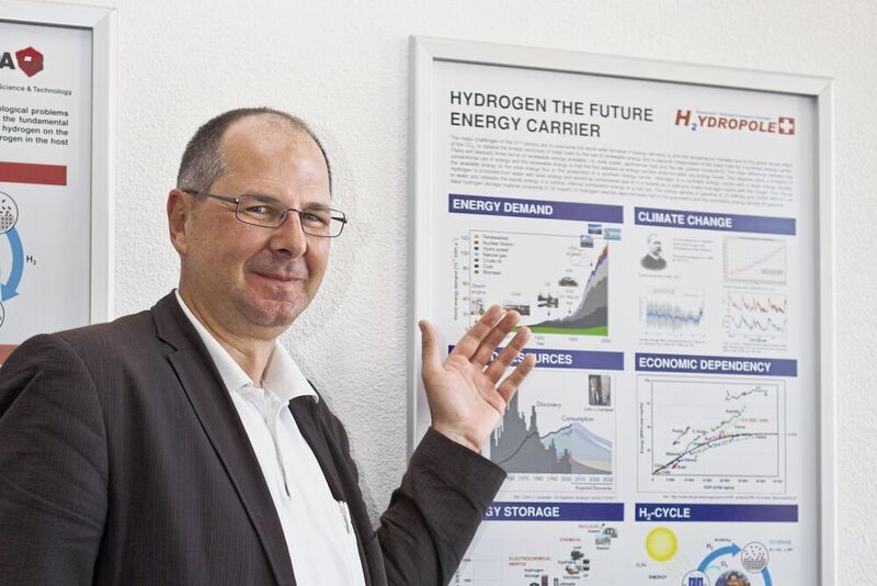 Andreas Züttel, directeur du centre commun de recherche énergétique de l'EMPA et de l'EPFL à Sion. (Empa)