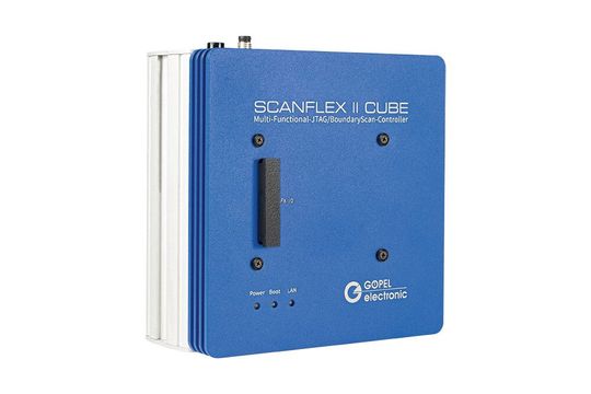 Bild 2: Pro-Test-Bay kam ein SCANFLEX II Cube von Göpel electronic zum Einsatz.(Bild:  Göpel electronic)