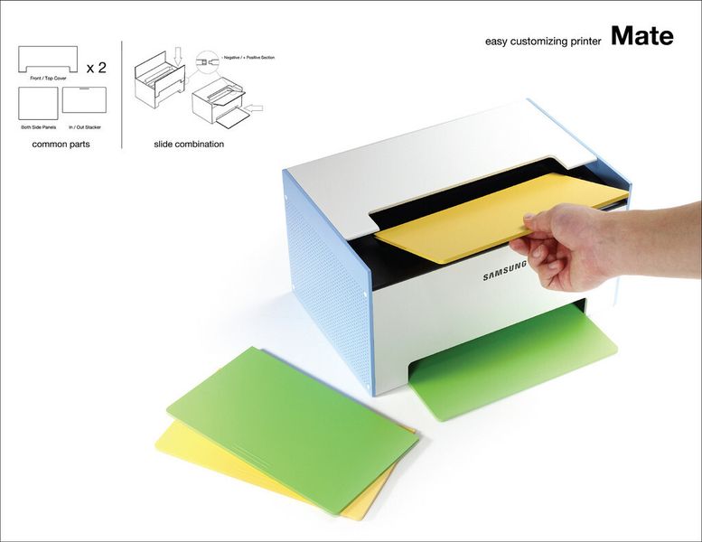 Mate: Individualisierung durch austauschbare bunte Seitenteile (Samsung)