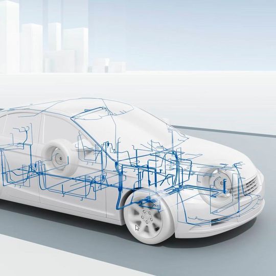 Autonome Autos werden in Zukunft von gewaltigen Datenströmen durchflossen. (Bild:  Bosch)
