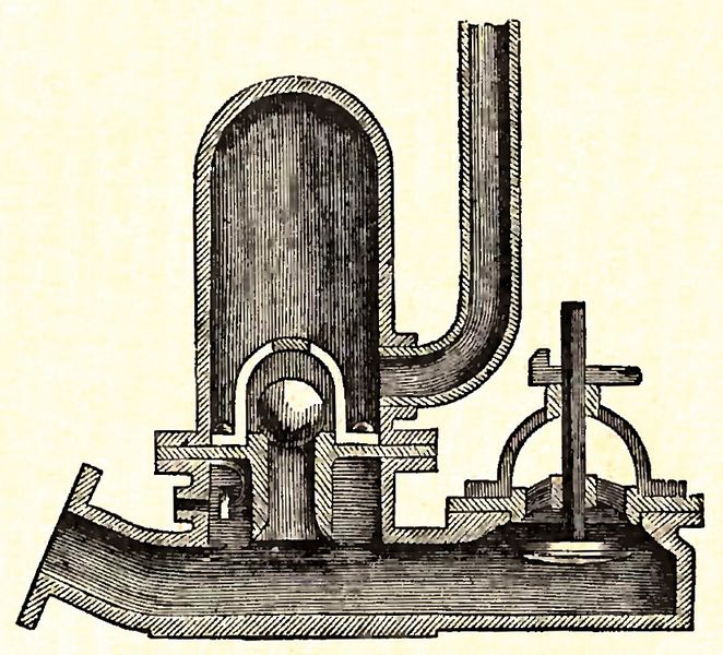 Bild 3: Das Prinzip der Energierückspeisung ist in der Hydraulik bereits seit der Erfindung des hydraulischen Widders vor mehr als 200 Jahren bekannt. (Bild: Wikipedia/LCM)