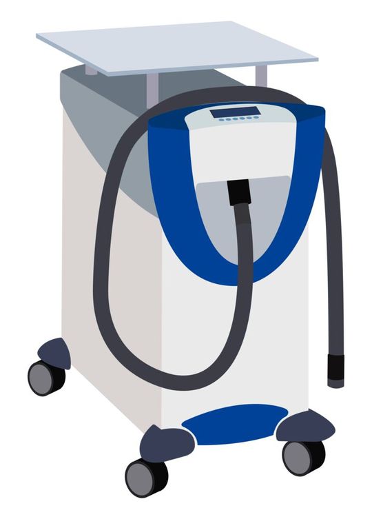 Das EC-Gebläse von MAE kann direkt in ein Gerät für die Kryotherapie integriert werden. Das EC-Gebläse von MAE kann direkt in ein Gerät für die Kryotherapie integriert werden.