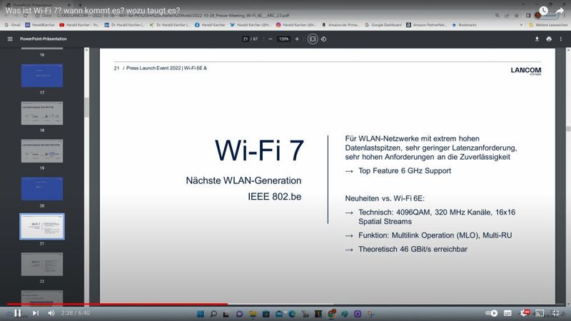 LANCOM Systems betonte schon anno 2022, dass Wi-Fi-7 die Top-Features 6E und MLO umfasst. (Bild: Harald Karcher - Lancom Systems)