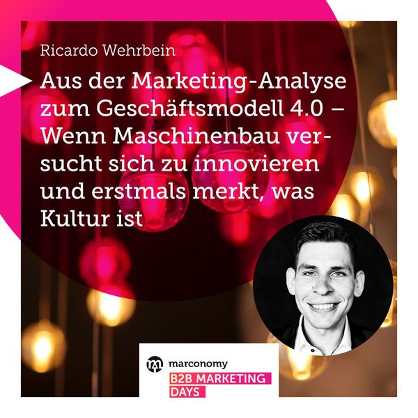 Wenn Marketing zum neuen Geschäftsfeld wird, zeigt Ricardo Wehrbein von Aerzen Digital Systems GmbH. (Bild: marconomy)