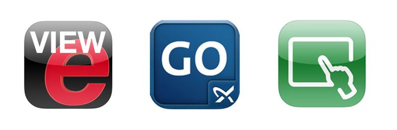 Die 3 Finalisten der Kategorie Technik-Apps: v.l. Eplan View App, Grundfos GO und Vijeo Design'Аir von Schneider Electric. (Vogel Business Media)