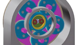 Bild 1: Mit ineinandergebauten Planetengetrieben lassen sich größere Untersetzungen kompakter und leistungsstärker bauen. (Bild: Maul Konstruktionen)