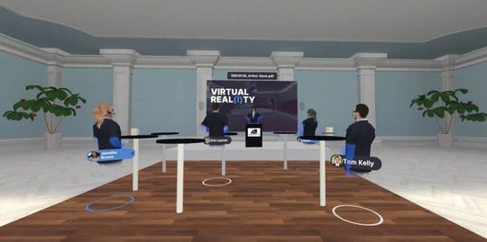 (Mit Arthur können sich Mitarbeiter über lebensechte Avatare in einem benutzerdefinierten 3D-Büro/Konferenzraum oder in ganzen Gebäuden mit Kollegen treffen. Bildquelle: Arthur)