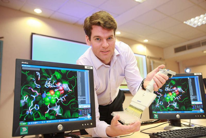 Mit dem von Dr. Paul Dalby, University College London, Großbritannien, entwickelten biokatalytischen Prozess können Enzyme miteinander kombiniert und maßgerecht auf neue Aufgaben zugeschnitten werden.  (Bild: Evonik)