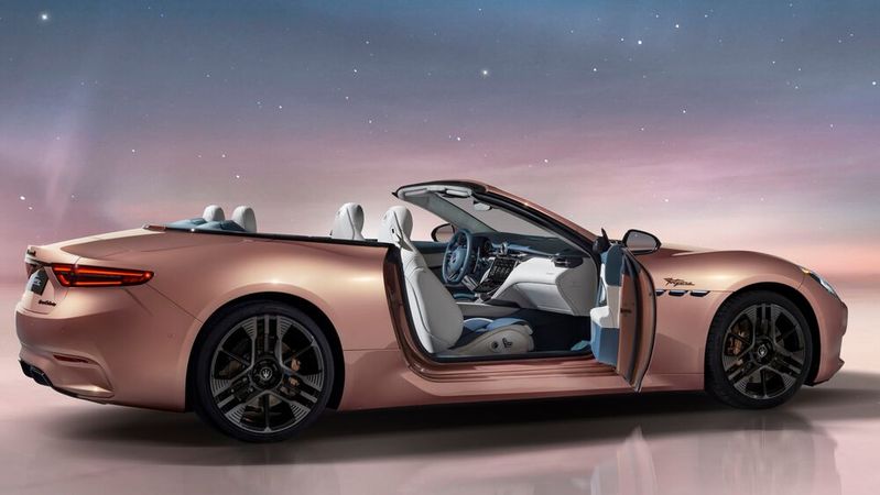 Mit dem Gran-Cabrio Folgore lässt Maserati das erste ernsthaft offene Elektroauto seit dem Tesla Roadster vom Stapel.(Bild:  Maserati)