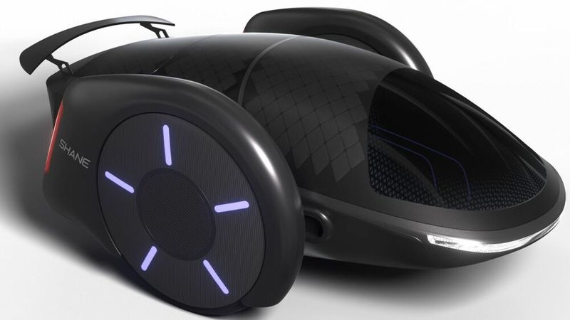Sieht so das Auto der Zukunft aus? Shane Chen hat die Idee, das zweirädrige Hoverboard-Prinzip beim Autobau zu berücksichtigen.(Bild:  Inventist.com)