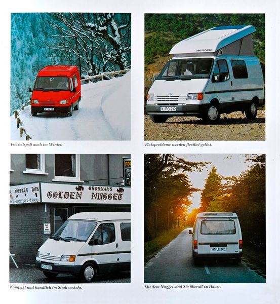 Auch wenn Wohnmobile gerade seinerzeit in weiß daherkamen, so gab es auch damals schon farblich durchaus Optionen.  (Bild: Ford)