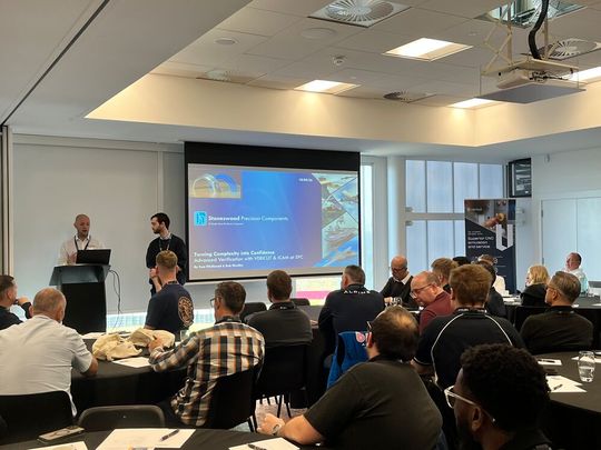 Around 60 attendees gathered at the Silverstone Museum for VUE 2026 to exchange knowledge on CNC simulation, post-processing and machining.(Source:  CG Tech)