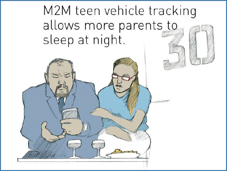M2M-Nachverfolgung von Fahrzeugen trägt dazu bei, dass die Eltern von jungen Fahrern ruhiger schlafen. (Bild: Telit)