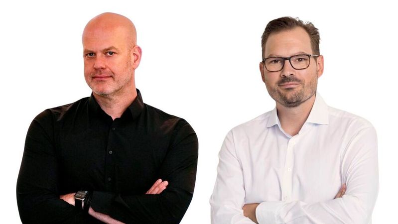 Frank Karlitschek, CEO von Nextcloud, und Patrick Schaudel SVP Cloud bei IONOS.(Bild:  Nextcloud / IONOS / Collage VIT)