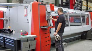 Die neue Bystronic-Laserschneidanlage By-Autonom 3015 im Blechbearbeitungs-Center der Senn AG in Oftringen/Schweiz. (Bild: Meister)