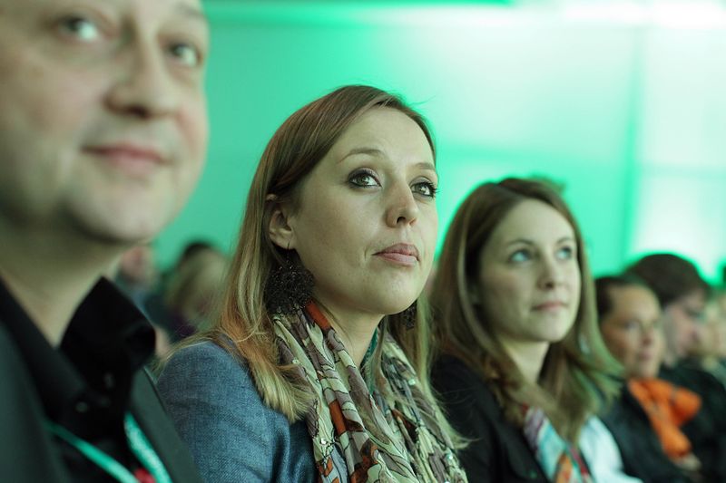 Die französischen Sage-Mitarbeiter Pascal Boursier, Anne Vichery und Cora Beghin lauschten gespannt den Keynotes. (Sage)