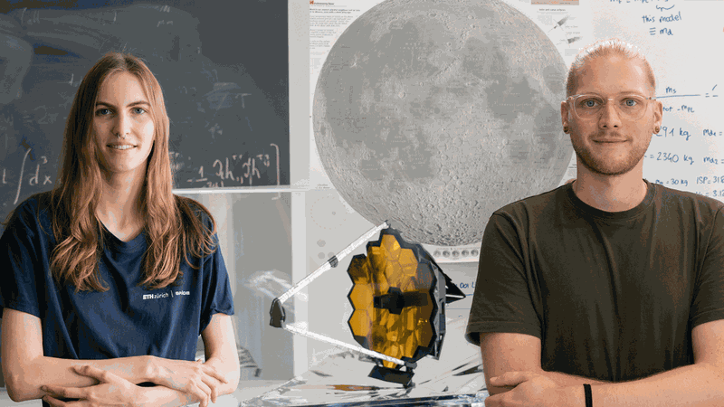 Kira Seliner and Daniel Schmid were among the first Space Master’s students at ETH Zurich.(Source:  Nicole Davidson / ETH Zurich)