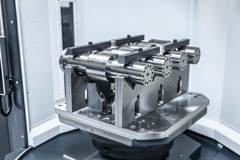 Der flexible Heller-Rundspeicher kann sowohl 630 Millimeter x 630 Millimeter als auch 800 Millimeter x 800 Millimeter große Paletten lagern und verarbeiten – sogar im Mischbetrieb. Das macht die gesamte Fertigungsanlage besonders flexibel.(Bild:  Heller)