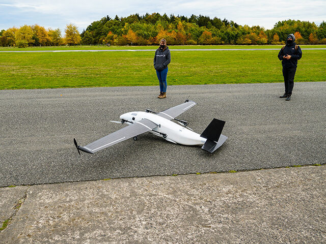 Das Team HORYZN von der Technischen Universität München belegte den 2. Platz beim New Flying Competition 2020 in Hamburg. (TU München)