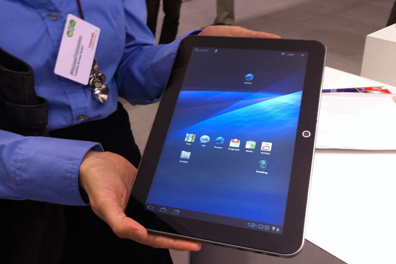 Ein weiteres Highlight von Toshiba: das nur 7,7 Millimeter flache Tablet AT200 (Archiv: Vogel Business Media)