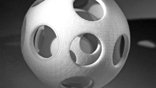 Demo-Bauteil aus dem neuen Kunststoffpulver der Polyamid 6-Reihe von Evonik. Das Hochleistungsmaterial wurde speziell für Anwendungen im höheren Temperaturbereich entwickelt. (Evonik)