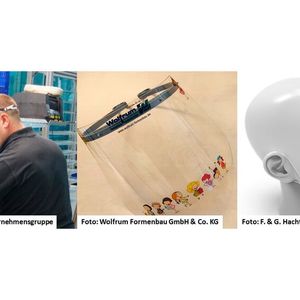 Bei der Produktion von Gesichtsvisieren werden natürlich bereits additive Fertigungsverfahren eingesetzt. Das kam dabei heraus.(Bild:  Dr. Schneider / Wolfrum Formenbau / F. & G. Hachtel)