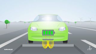 Strom aus der Straße: Das Elektroauto der Zukunft „tankt“ seinen Strom während der Fahrt oder beim Parken vollautomatisch und berührungslos per Induktion (Archiv: Vogel Business Media)