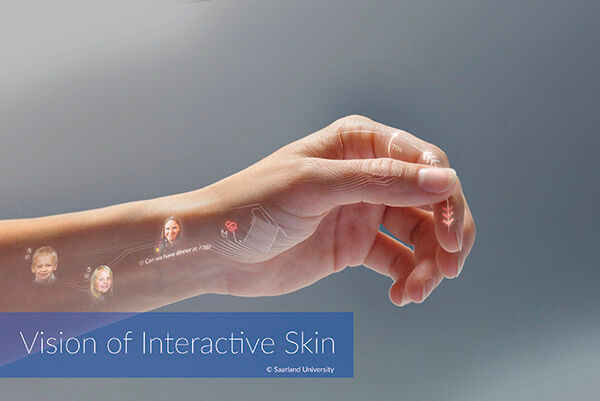 Die Haut wird zum Multi-Touch-Eingabefeld. Daran arbeitet das Projekt InteractiveSkin. (Universität des Saarlandes)
