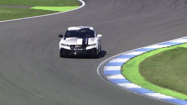Der Audi RS 7 concept am Limit: fahrerlos rund um den Hockenheimring (Audi)
