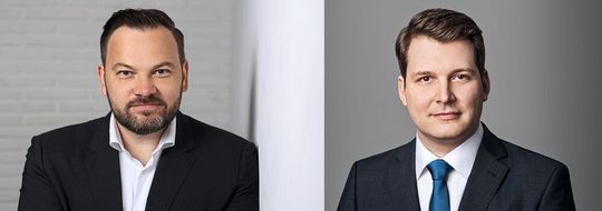 Peter Hensel (links), Head of Configuration and Data Management und Gesamtprojektleiter Dr. Jan Reimann. (Bild:  Flender)