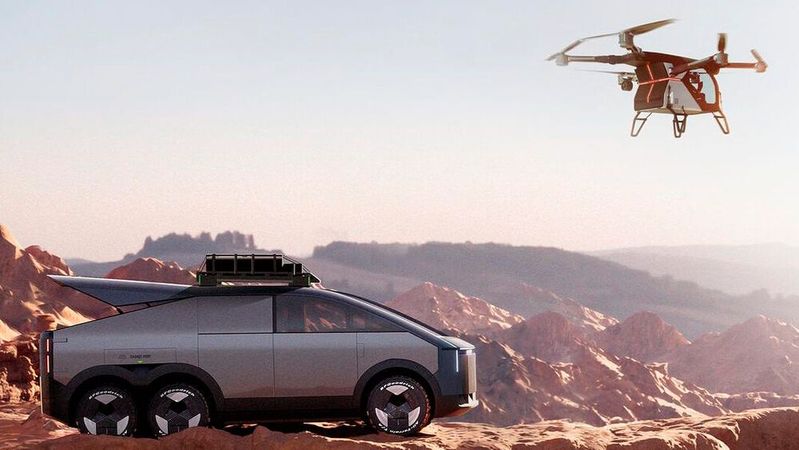 Mit dem „Land Aircraft Carrier“ zeigt Xpeng Aeroht seine neueste Vision, wie sich Automobil- und Flugtechnik kombinieren lassen.(Bild:  Xpeng Aeroht)