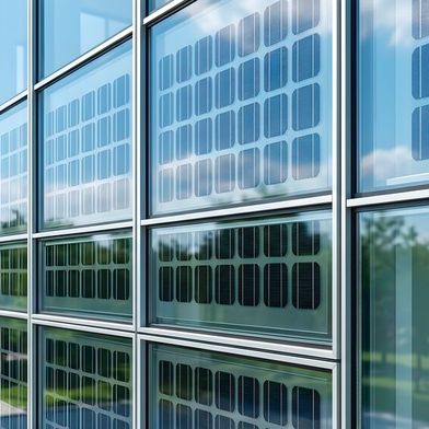 Sustainable architecture: Advanced photovoltaic solar glass (Source: © Jo-El - stock.adobe.com)