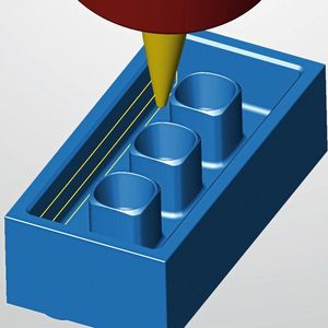 5-Achs-tangentiales Ebenenschlichten für ein hocheffizientes Schlichten mit modernen konischen Tonnenfräsern.