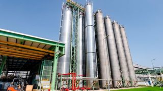 Blick auf die neue Produktionsanlage für die Compoundierung von mechanisch recyceltem Polycarbonat in Shanghai. (Bild: Covestro)