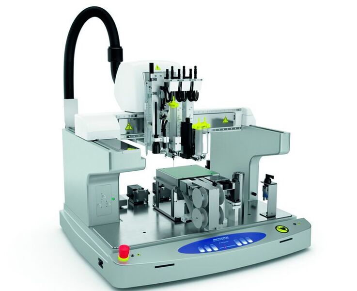 Die Dosiereinheit des 3D-Druckers von Infotech kann mit drei verschiedenen Dosierventilen arbeiten.  (Infotech)