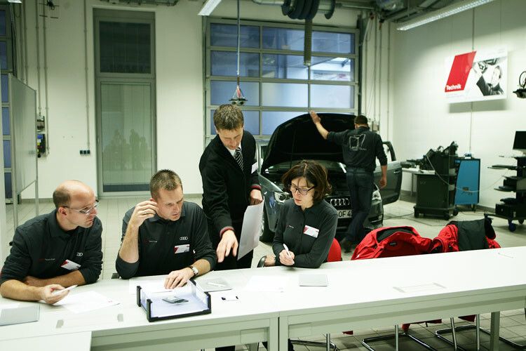Momentaufnahme des Siegerteams während der Prüfung. (Foto: Audi)