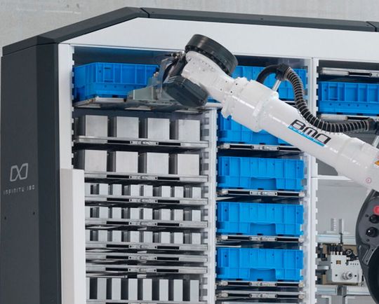 BMO Automation präsentiert auf der EMO Hannover 2023 sowohl die per Yaskawa-Roboter funktionierende Infinity-Plattform (Bild), die den Weg in die autonome Fabrik erleichert, als auch auch den smarten Schraubstock Optivice. Lesen Sie, was die Highlights der Zerspanung bringen. BMO Automation präsentiert auf der EMO Hannover 2023 sowohl die per Yaskawa-Roboter funktionierende Infinity-Plattform (Bild), die den Weg in die autonome Fabrik erleichert, als auch auch den smarten Schraubstock Optivice. Lesen Sie, was die Highlights der Zerspanung bringen.