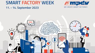 Die Smart Factory Week 2023 by MPDV wird vom 11. bis 14. September viel Wissenswertes über Digitalisierung, künstliche Intelligenz (KI) und Vernetzung von Maschinen und Anlagen vermitteln. Das Event findet online statt und ist kostenfrei, wie es heißt. (Bild: MPDV)