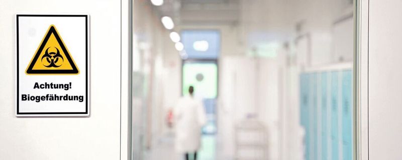 Hinter dieser Tür wird Zukunft erforscht: Blick in den Schutzstufenbereich am Fraunhofer FEP.(Bild:  Fraunhofer FEP, Finn Hoyer)