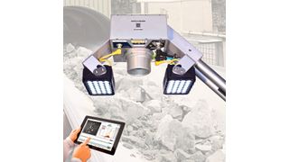 Das Haver Solo M4 zur Materialanalyse direkt über dem Förderband (Bild: Haver & Boecker)