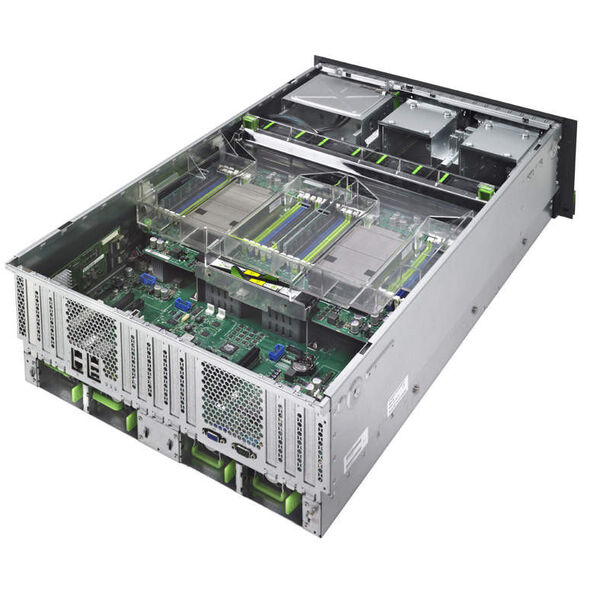 Blick von oben auf das Board des Server Primergy RX500 S7 (Bild: Fujitsu)