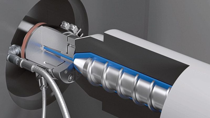 Die Sensoren lassen sich einfach magnetisch zwischen Werkzeug und Spritzgiessdüse befestigen, was den Zeit- und Arbeitsaufwand für die Installation, Messung und Demontage erheblich reduziert. (Sensormate)