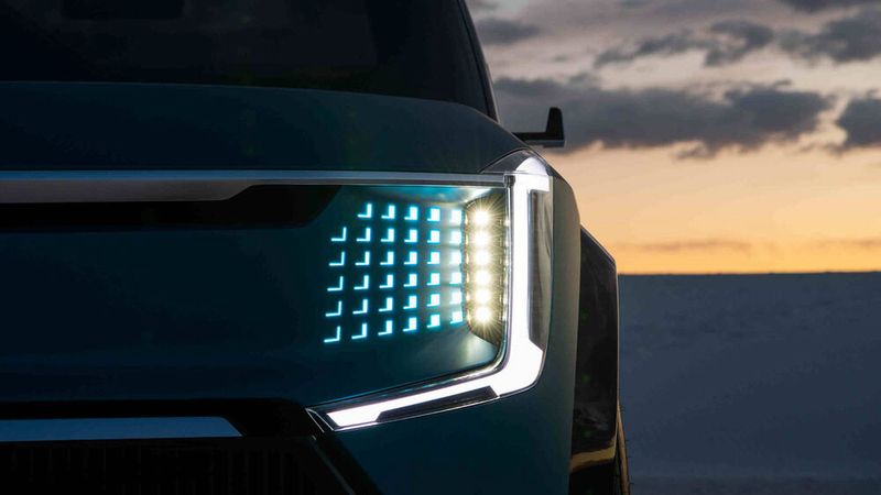 Sehenswert sind unter anderem die Frontleuchten des EV9. (Bild: Kia)